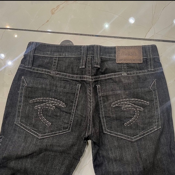 NWOT Frankie b low rise skinny jeans with ribbon and zipper - Picture 6 of 7